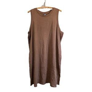 Old Navy Women's XL Brown Sleeveless Casual Tank‎ Dress with Pockets